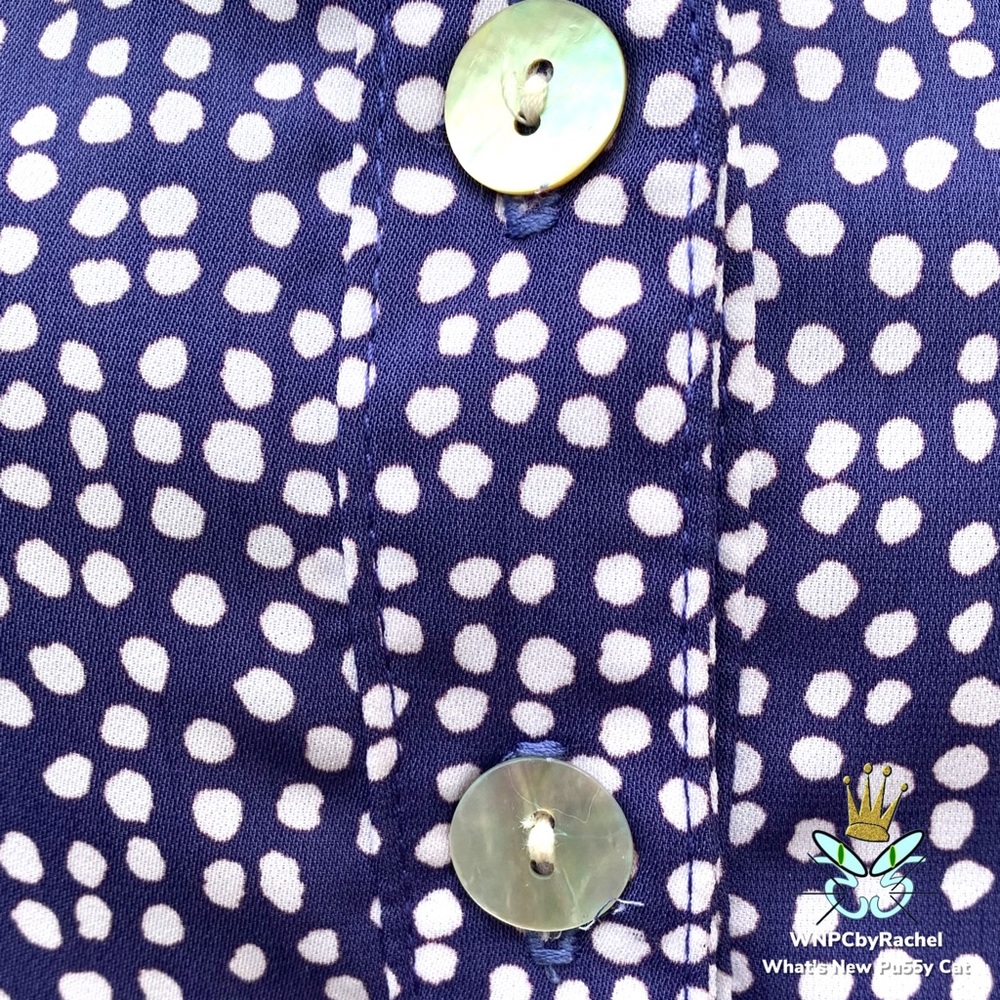 Norm Thompson Tie Back Polka Dot Dress, Medium Petite - Picture 6 of 10